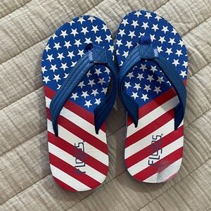 Flojos Kids Stars & Stripes Flip Flops in Blue, Red & White